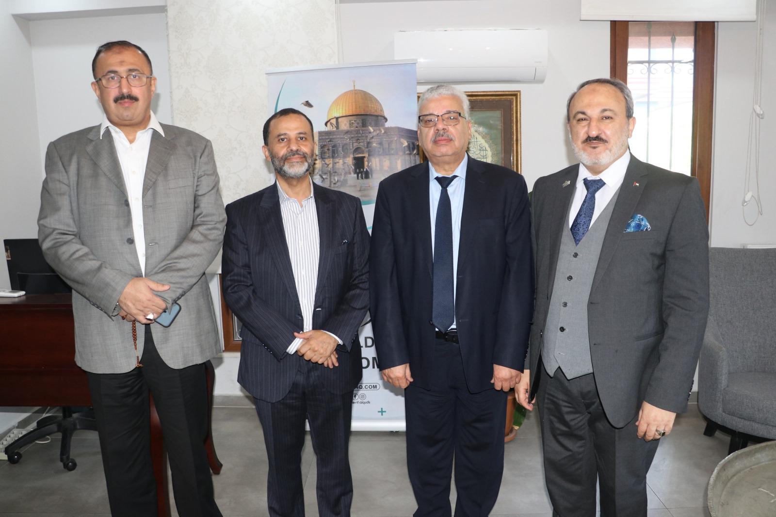 الرابطة تستقبل القائم بأعمال الأمين العام للمؤتمر الشعبي لفلسطينيي الخارج ونائب المدير العام لمؤسسة القدس الدولية.